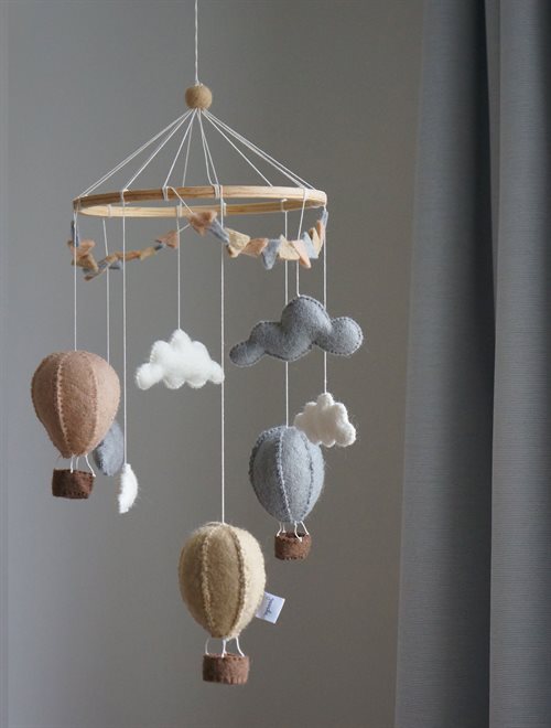 Hot Air Balloon Mobile - Beige